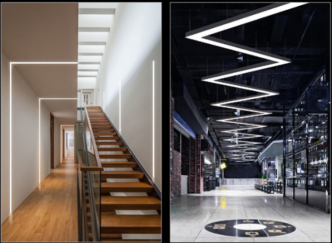 Mordern, das verschobene lineare LED-Beleuchtung, LED-Büro-Licht hängt